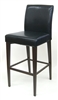 Black Leatherette Metal Bar Stool