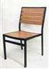 Teak Faux Chair Slats with Black Frame