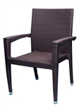 Coffee / Honey Wicker Weave Arm Chair