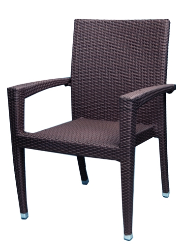 Coffee / Honey Wicker Weave Arm Chair