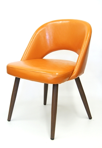 Modern  Orange Upholstered Dining Chair