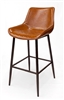 Upholstered  Dark Orange Dining Bar Stool