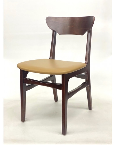 Modern Wood Chair Walnut Back