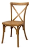 Cross Back Oak Resin {Plastic} Outdoor Chair