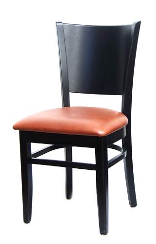 Ebony Wood Back Restaurant Dining Chair