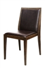 Upholstered Wood Grain Aluminum Dining Chair