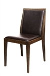 Upholstered Wood Grain Aluminum Dining Chair