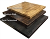 Flamed Distressed Wood Table Tops LIGHT/ DARK/DARKER