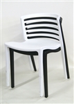 SKI  White Molded Resin Side Chair