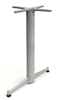 Outdoor Steel T Base: Silver/Black