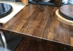 Light Walnut Butcher Block Oak Restaurant Tabletops: Quick Ship