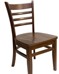 Ladder Back Wood Restaurant "Steak House" Chair