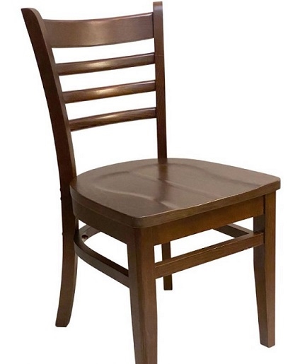 Ladder Back Wood Restaurant "Steak House" Chair