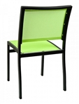 05 Outdoor Batyline Sling Mesh:  Green/Black Patio Dining Chairs