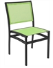 Outdoor Sling Mesh:  Green/Black Frame Patio Dining Chairs