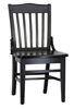 American Educator House Chair:  Black Saddle Seat