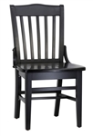 American Educator House Chair:  Black Saddle Seat