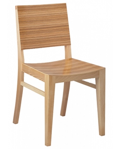 Walnut Back  Wood Side Chair