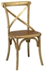 Cross Back  Rustic Natural Farm House Chair