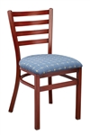 Mahogany  Ladder Back Metal Chair