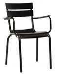 CafÃ© Aluminum Stackable Outdoor Arm Chair