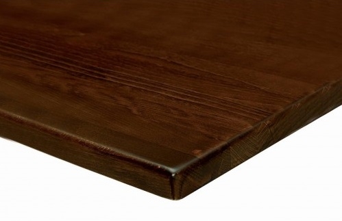 Dark Walnut Plank Wood Table Top 1-1/4"