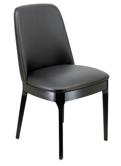 Black Upholstered Restaurant Dining Chair