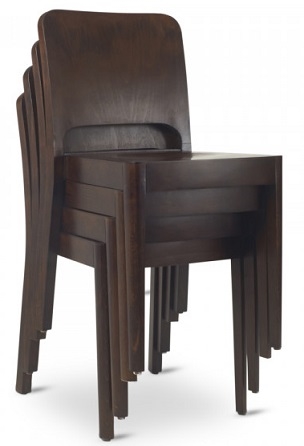 Milano Wood Grain Stacking Chair