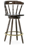 Colonial Captain Wood Bar Stool Swivel