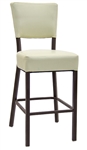 Upholstered Brown Metal  CrÃ¨me Vinyl Dining Chair