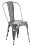 67Clear Finish Steel Industrial Chair