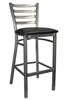 Ladder Back Bar Stool Clear Finish