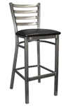 Ladder Back Bar Stool Clear Finish