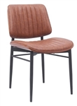 Modern Upholstered Channel Metal Chair