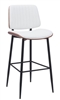 Modern Upholstered Channel Metal Bar Stool