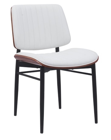 Modern Upholstered Channel Metal Chair