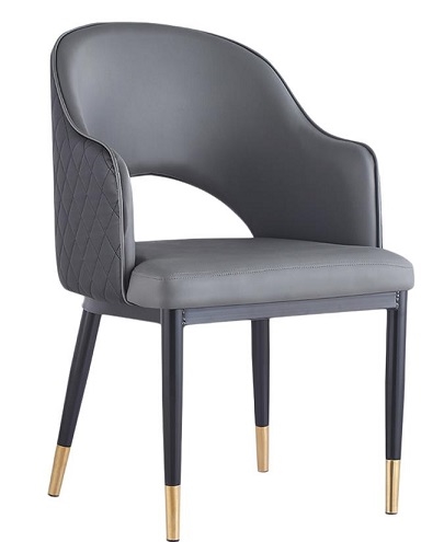 Upholstered Grey Lounge Arm Chair