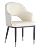 Upholstered White Lounge Arm Chair