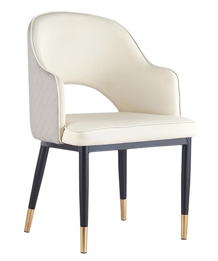 Upholstered White Lounge Arm Chair