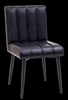 Upholstered Black Metal Dining Chair