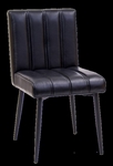 Upholstered Black Metal Dining Chair