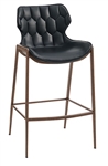 Black Tuft Upholstered Bar Stool