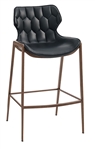 Black Upholstered Bar Stool Walnut