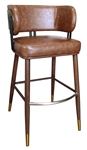 Upholstered Modern Metal Bar Stool