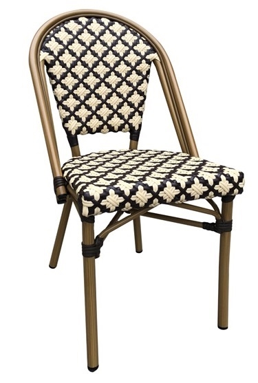 Rattan Black White / Pattern Seat & Back