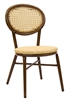 Brown Frame with Cane Weave Aluminum Outdoor  Chair