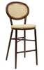 Brown Cane Weave Rattan Outdoor Bar Stool