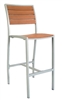 Teak Synthetic Teak Slat Wood Side Bar Stool with Grey Finish @ affordable price