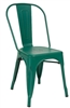 Industrial  Antique Metal Chairs:  Green