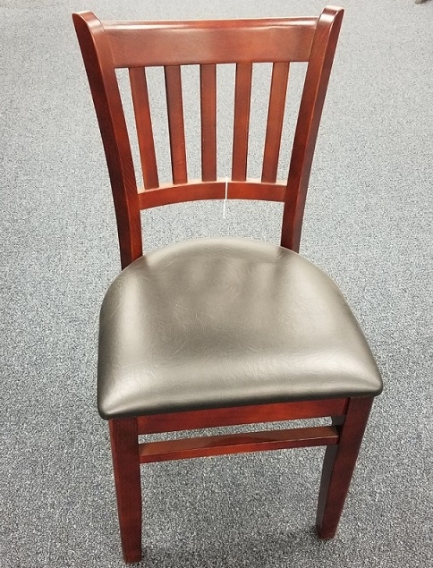 Mahogany Wood Chair w/Padded Seat